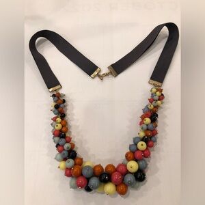 Vintage French Connection Fcuk Statement Boho beaded Multicolor Necklace Marked